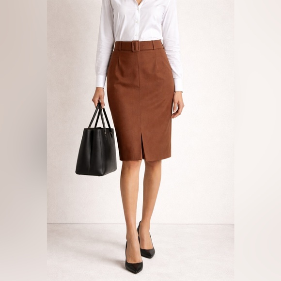 Banana Republic Chestnut Brown Pencil Skirt NWT Size 6 Career Office Classic - Picture 1 of 7
